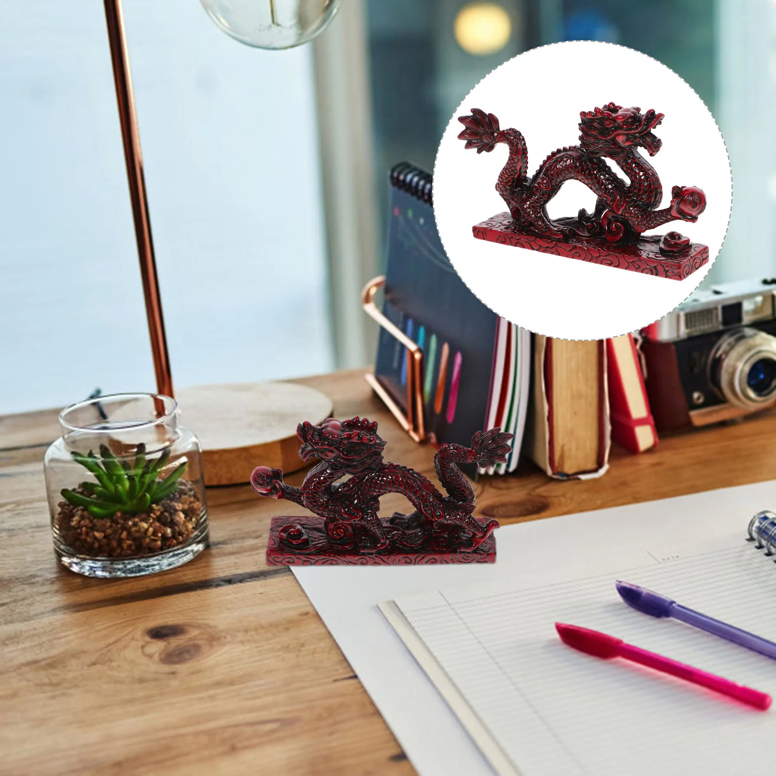 

Chinese Dragon Resin Statue Small Decoration Desktop Miniature Shaped Figurine Figurines Animal Car