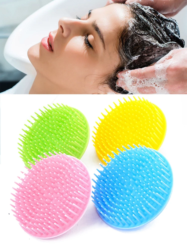 

Head Body Scalp Massage Brush Handheld Bath Shower Shampoo Washing Comb Soft Silicone Hair Clean Scalp Massager Brushes