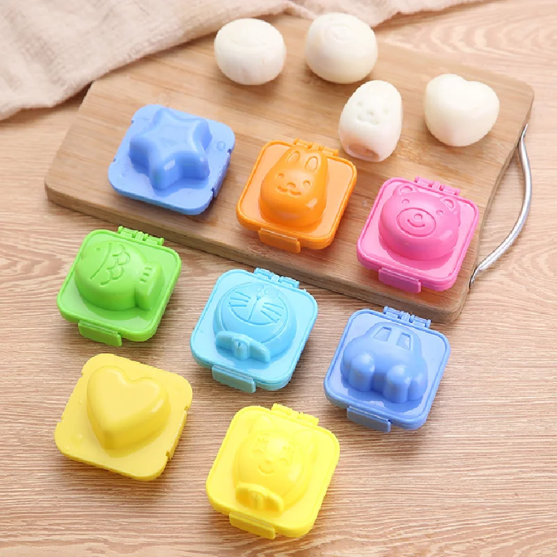 

Egg mold Cute Cartoon Baby Rice Ball Mold 3D Egg Ring Bento Accessories Rabbit Bear Fish Egg Decorating Tool Kitchen Gadgets
