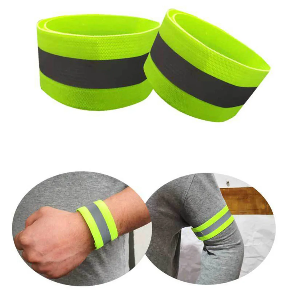 

Reflective Bands Elastic Armband Wristband Ankle Leg Straps Safety Reflector Tape Straps for Outdoor Night Cycling Running