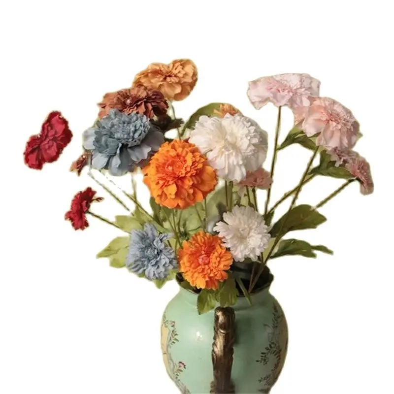 

Одна искусственная длинная Европейская Хризантема (6 головок/штука), имитация герберы длиной 30 дюймов для свадебных центральных элементов