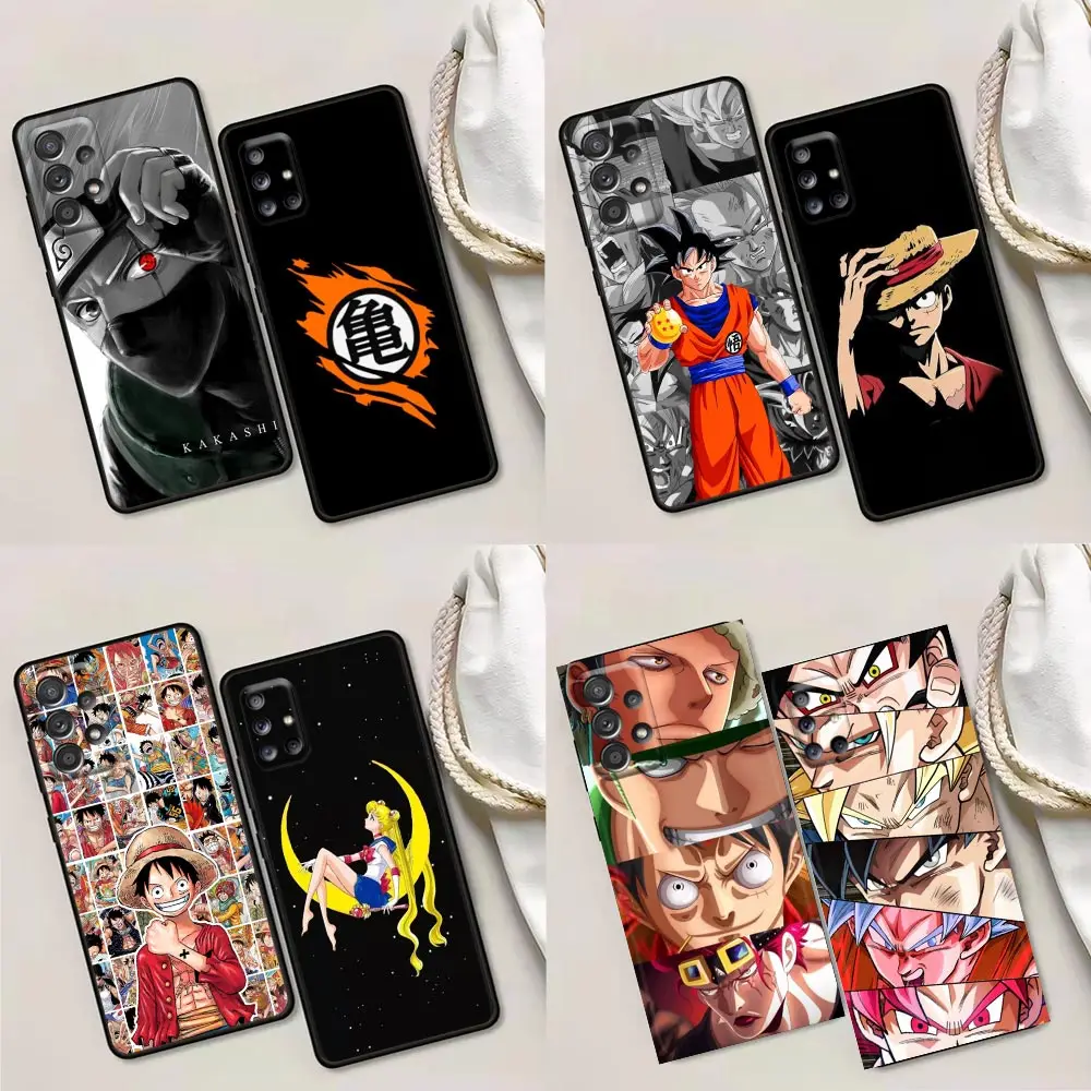 

Anime One Piece And Naturo Phone Case for Samsung A01 A02 A03s A11 A12 A21s A32 A41 A72 A52s 5G A91 A91s Case Soft Silicone