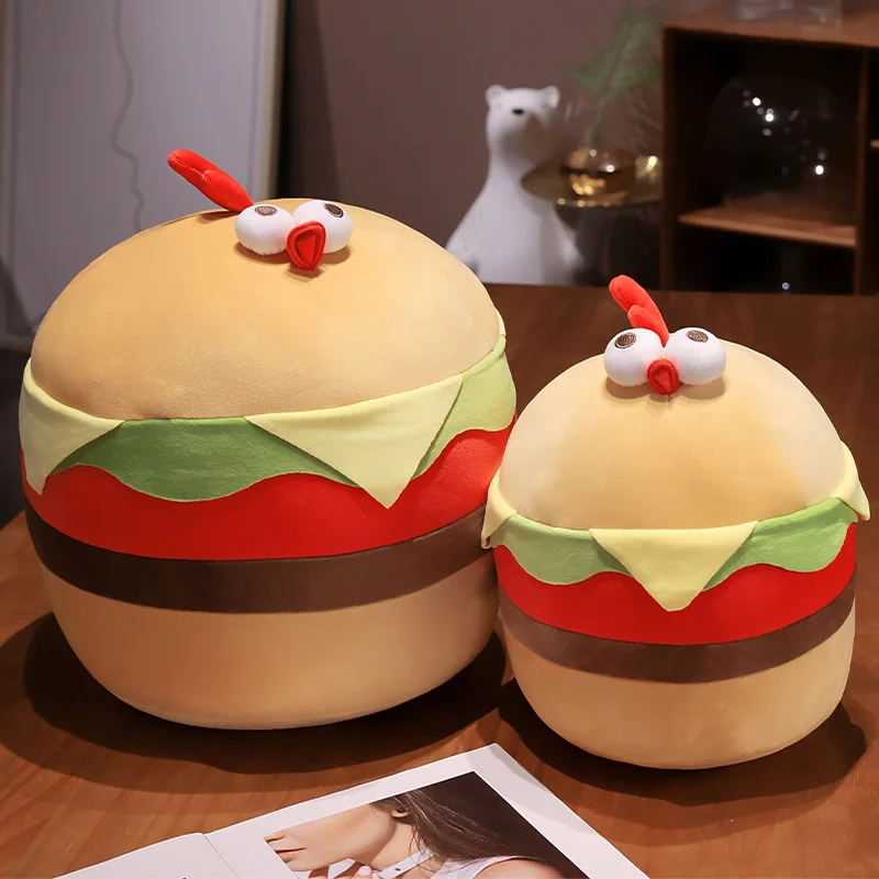 35-55 см креативная подушка для гамбургера Kawaii забавная еда курица плюшевая