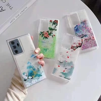 note 20 ultra coque painted liquid quicksand phone case for samsung galaxy s21 plus a12 a52 a72 a32 a42 glitter soft cover