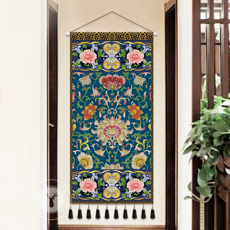 

Настенные картины в китайском стиле, винтажный декор для комнат, в эстетике, для гостиной, спальни, висячее украшение, плакат, гобелен