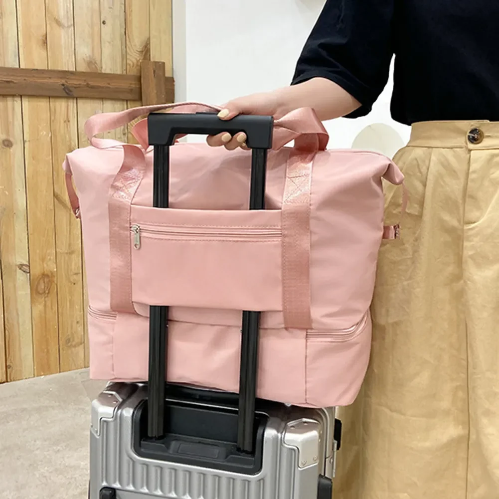 Large Travel Duffle Bag Women Cabin Tote Bag Handbag Waterproof Outdoor Gym Fitness Shoulder Bag Dry Wet Separated