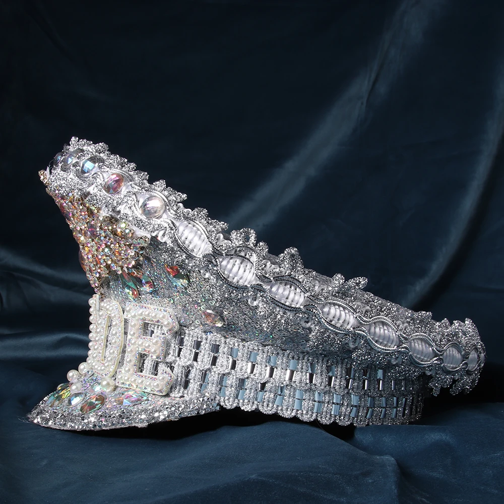 Women Wedding Bride Captain Hat Luxury 