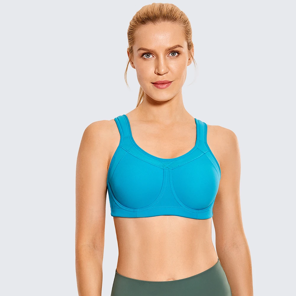 Sports Bra Women Gym High Impact Bodycon Tank Tops Fitness Running Vests Lady Full Coverage Underwire Solid Traning Sportswear