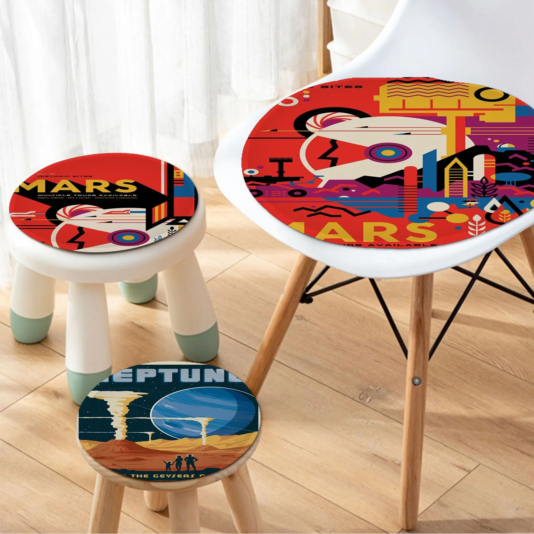 

Outer Space Visions Of The Future Travel Decorative Chair Cushion Soft Office Car Seat Comfort Breathable 45x45cm Sofa Decor