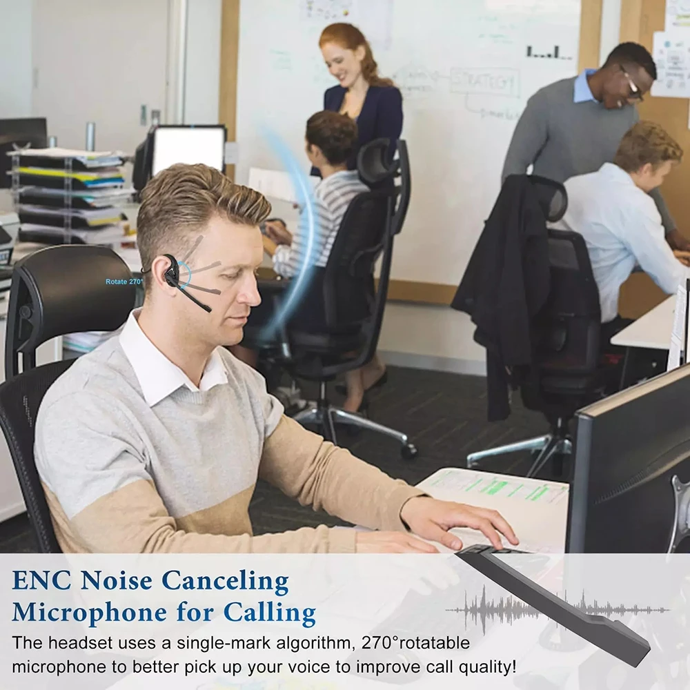 Беспроводные Bluetooth 5.2 гарнитура с микрофоном