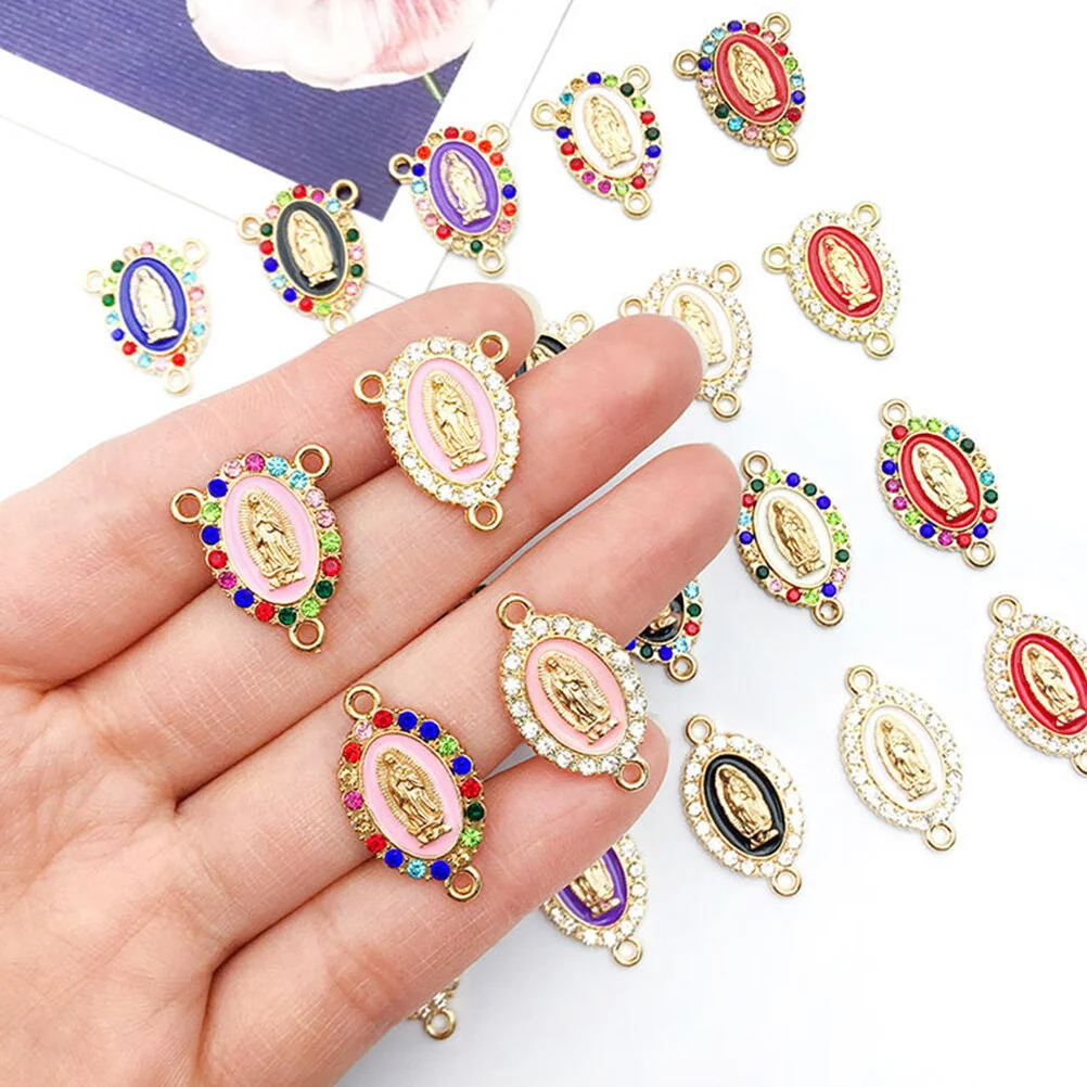 24 Pcs Key Chain Virgin Mary Jewelries Charms Jewelry Making Keychain Costume Jewlery Pendant Necklace Alloy DIY Accessories