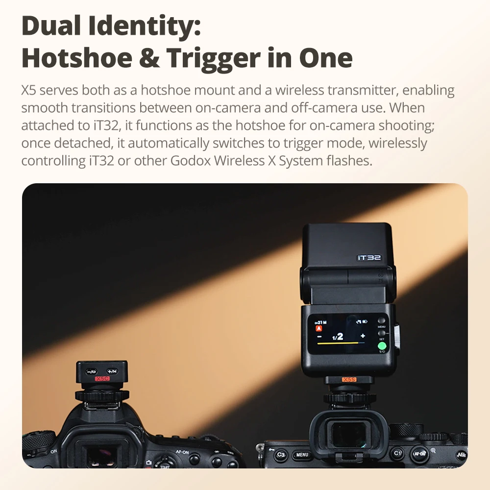 Фото Вспышка Godox iFlash iT32 с защитной пленкой X5 TTL, беспроводной магнитный беспроводной спусковой механизм, HSS, вращающаяся головка, Speedlite для C/N/S/F/O/L №3