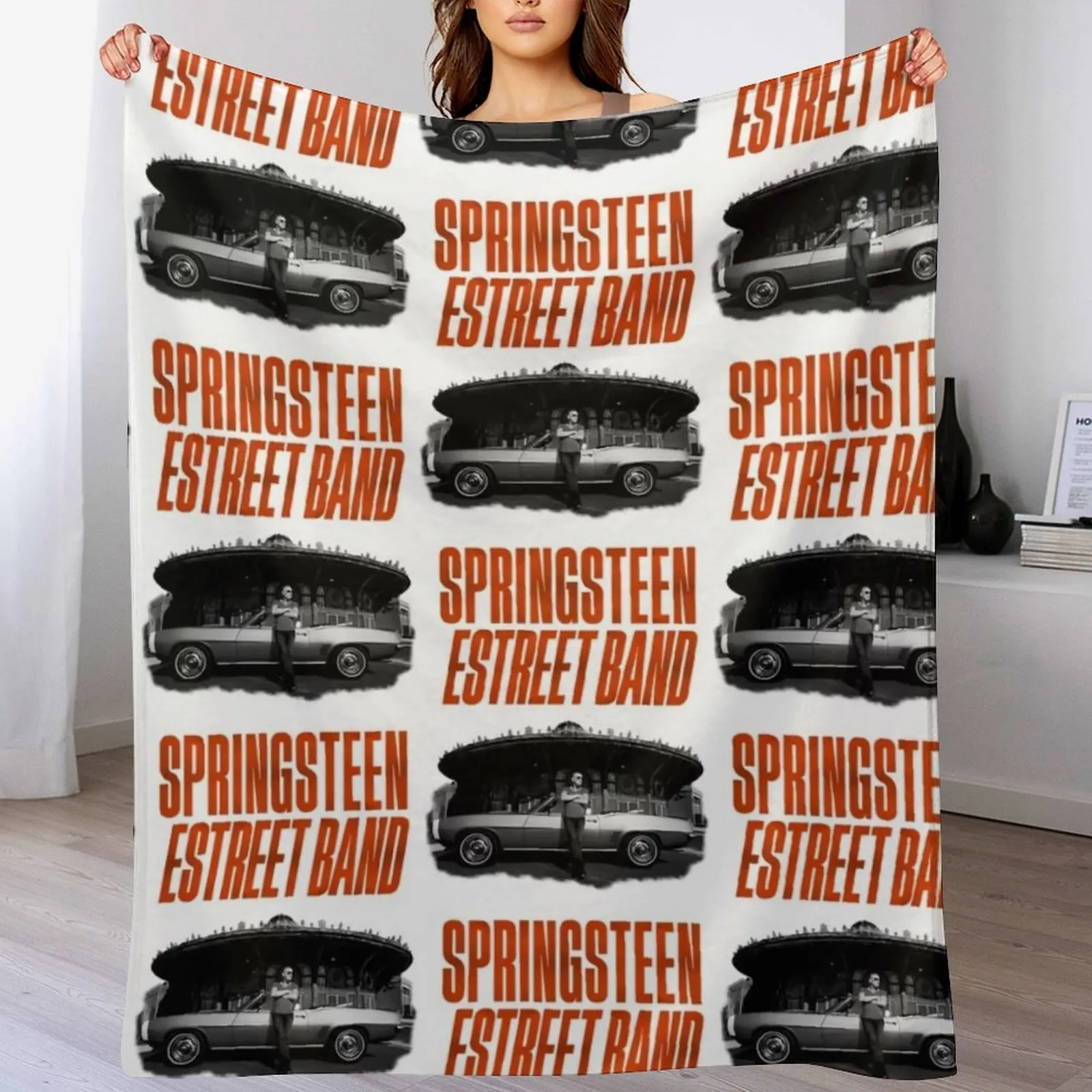 Бр?ок?? Музыка Spr Brug??? ?н и The ? Str??? ?t Band Tour 2023 Подарочное одеяло Boss Fan одиночные