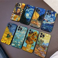 van gogh starry sky art phone case silicone soft for iphone 14 13 12 11 pro mini xs max 8 7 6 plus x xs xr cover