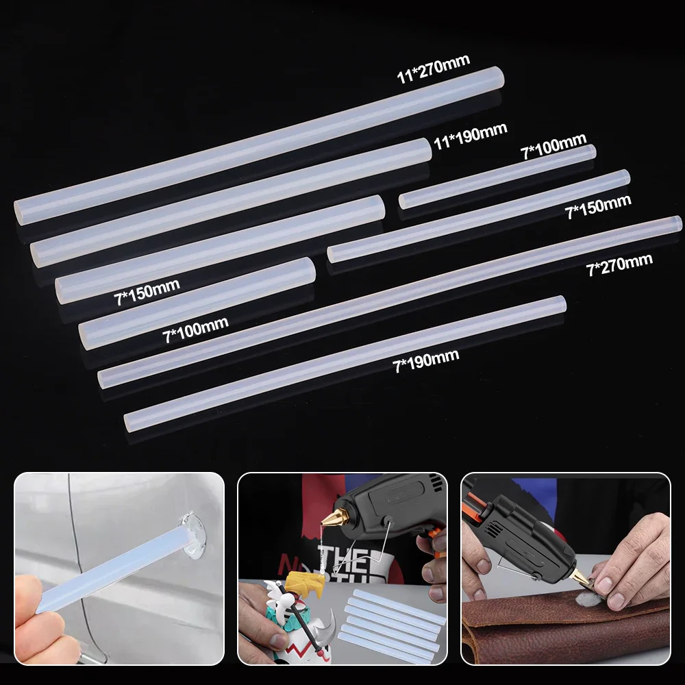 10/1 шт. прозрачный термоплавкий клей-карандаш 7 мм/11 мм прочные вязко-карандаши для