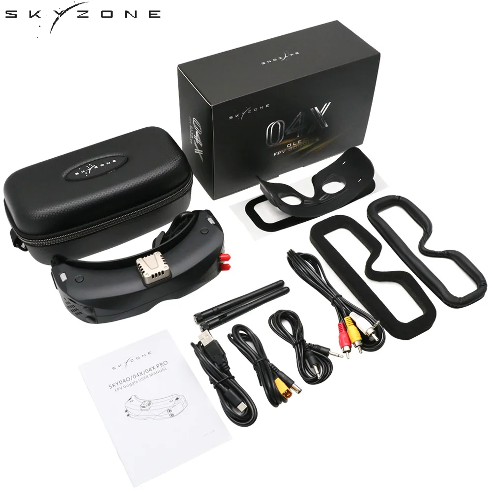Фото Очки FPV SKYZONE SKY04X PRO / SKY04O Pro 5.8ГГц 48КАН с приемником Steadyview, 1920*1080 DVR, видеоочки для радиоуправляемых дронов и самолетов №1