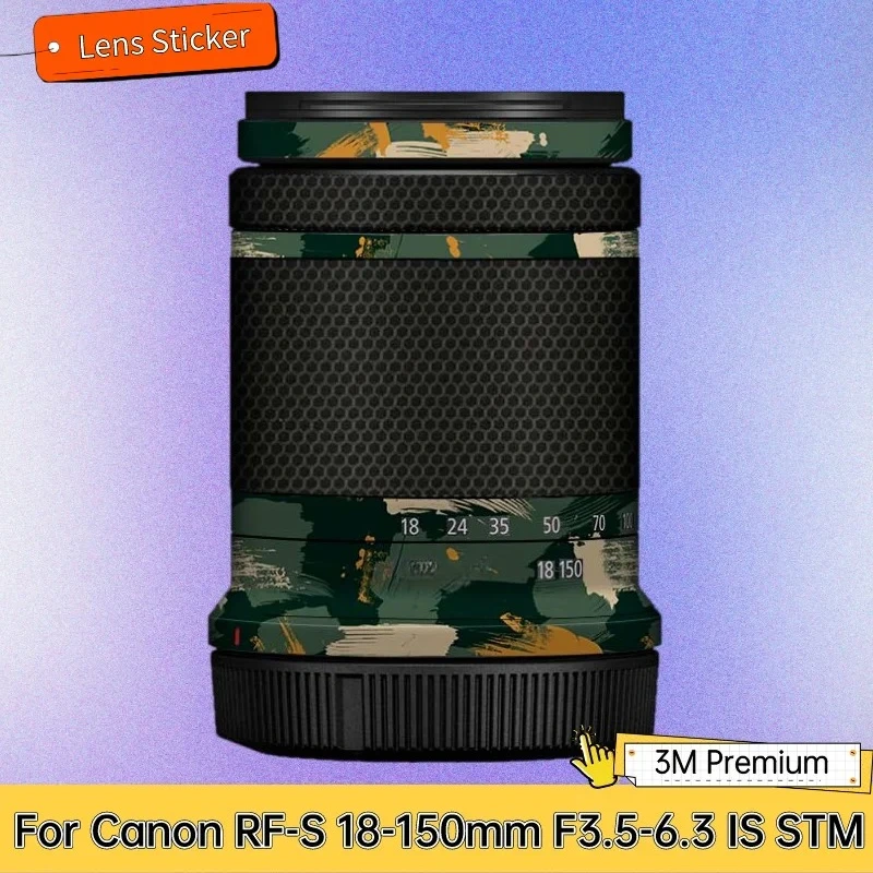 Фото Наклейка на объектив для Canon RF-S 18-150 мм F3,5-6,3 IS STM, защитная наклейка на кожу, пленка против царапин, защитное покрытие RF18-150 №1