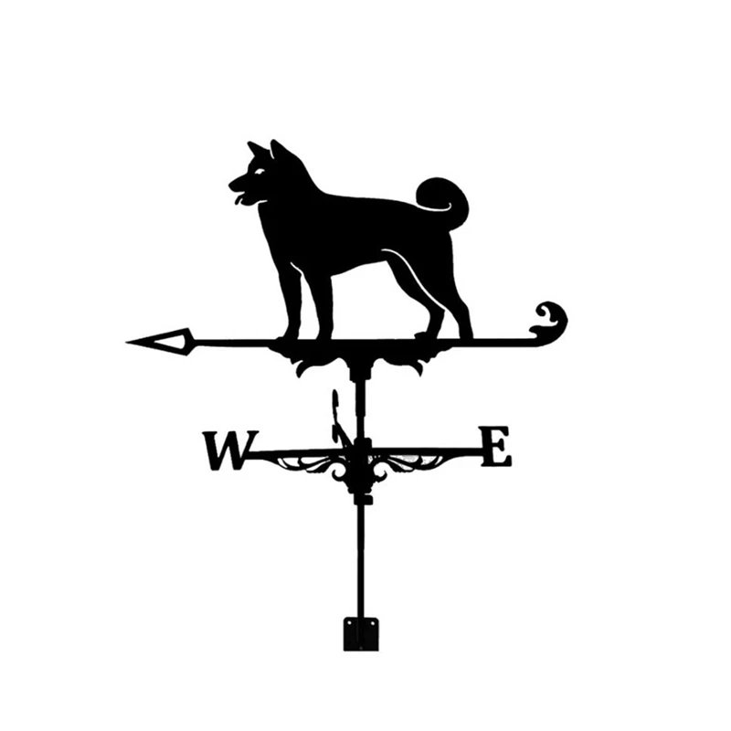 

Pug Weather Vane Stainless Steel Spray Paint European Gardening Metal Craft Ornaments