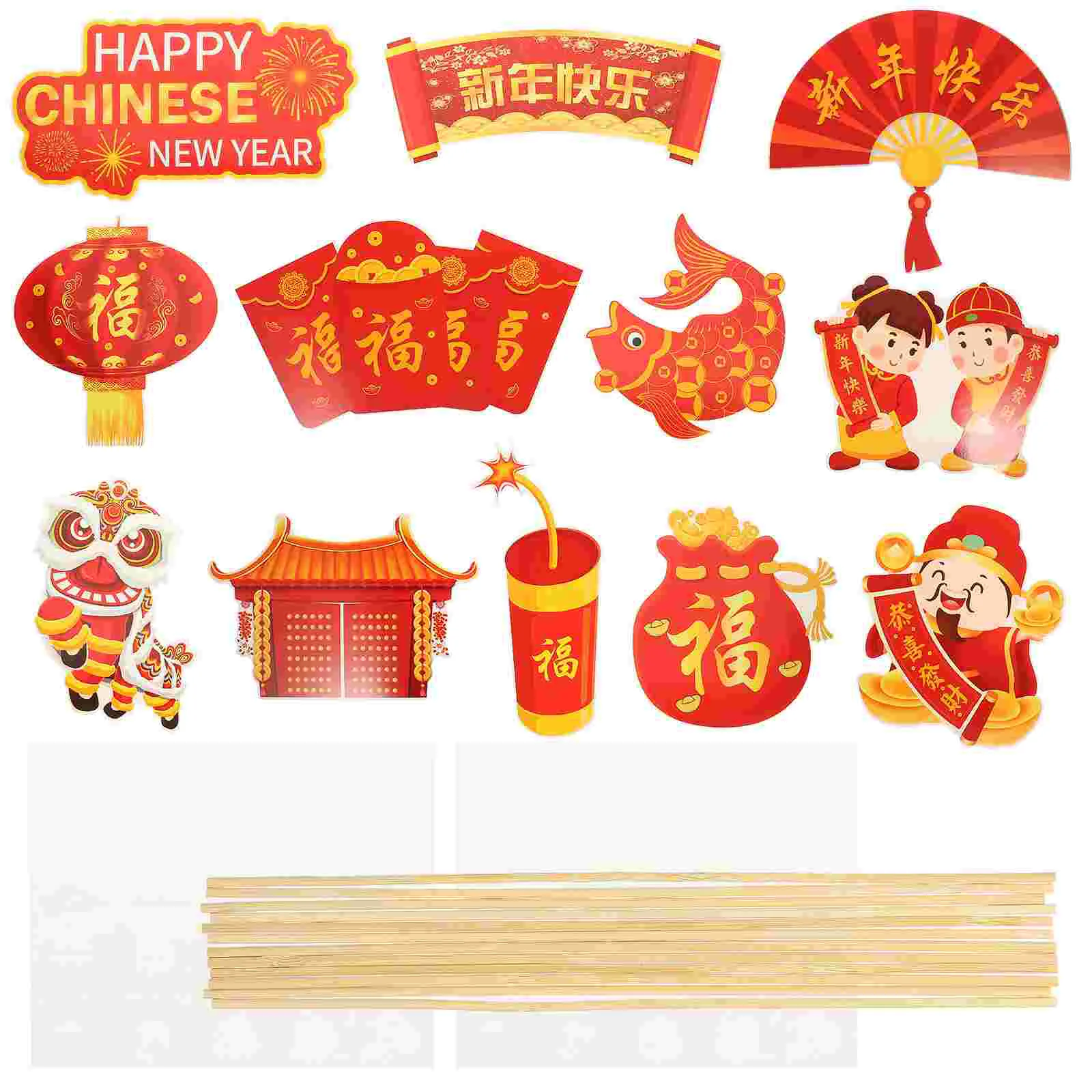 

Photo Year Props New Party Decor Supplies Booth Rabbit Frame Spring Festival Paper Chinese Eve Picturehappy Backdrop