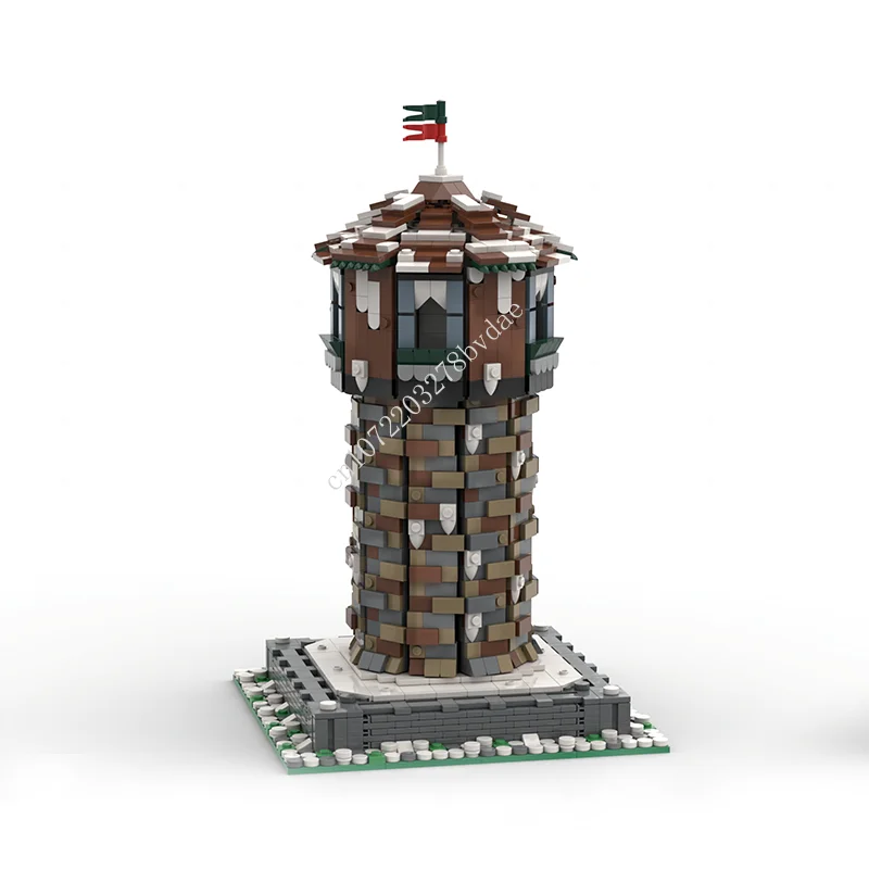 

2281PCS Customized MOC Old Snowy Tower Fortress medieval Castle Model Building Blocks Brick Children birthday toy Christmas gift