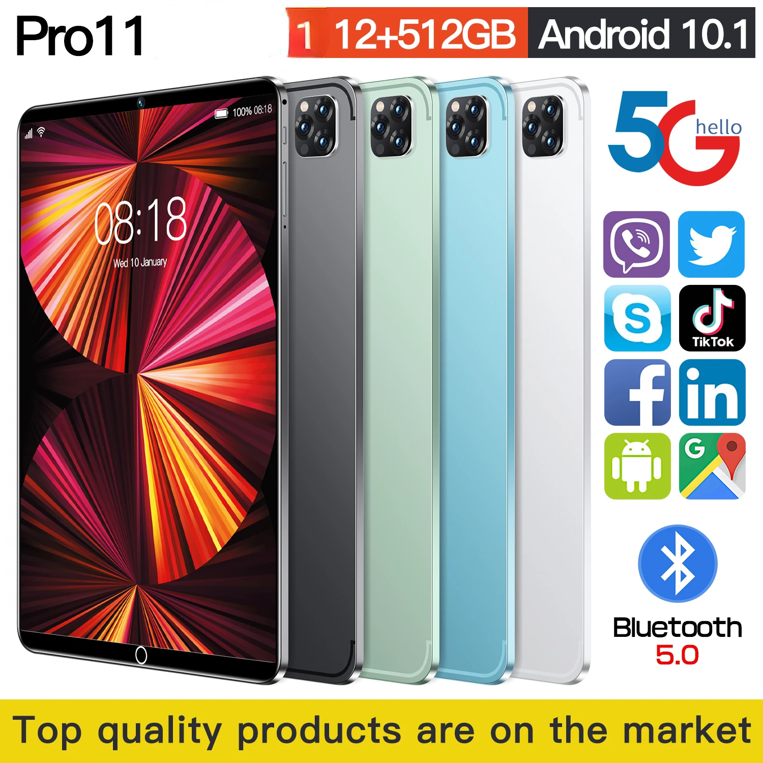 

Планшет P11 Pro, 10,1 дюйма, Full HD, Android 10