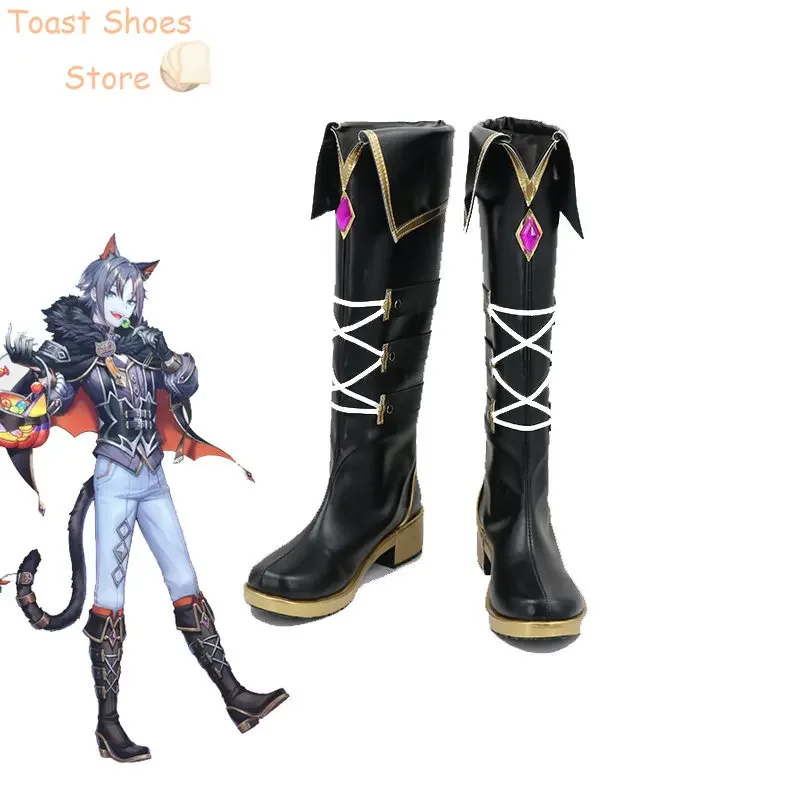 Mysta Rias Обувь для косплея из искусственной кожи Хэллоуин Карнавальные ботинки Vtuber