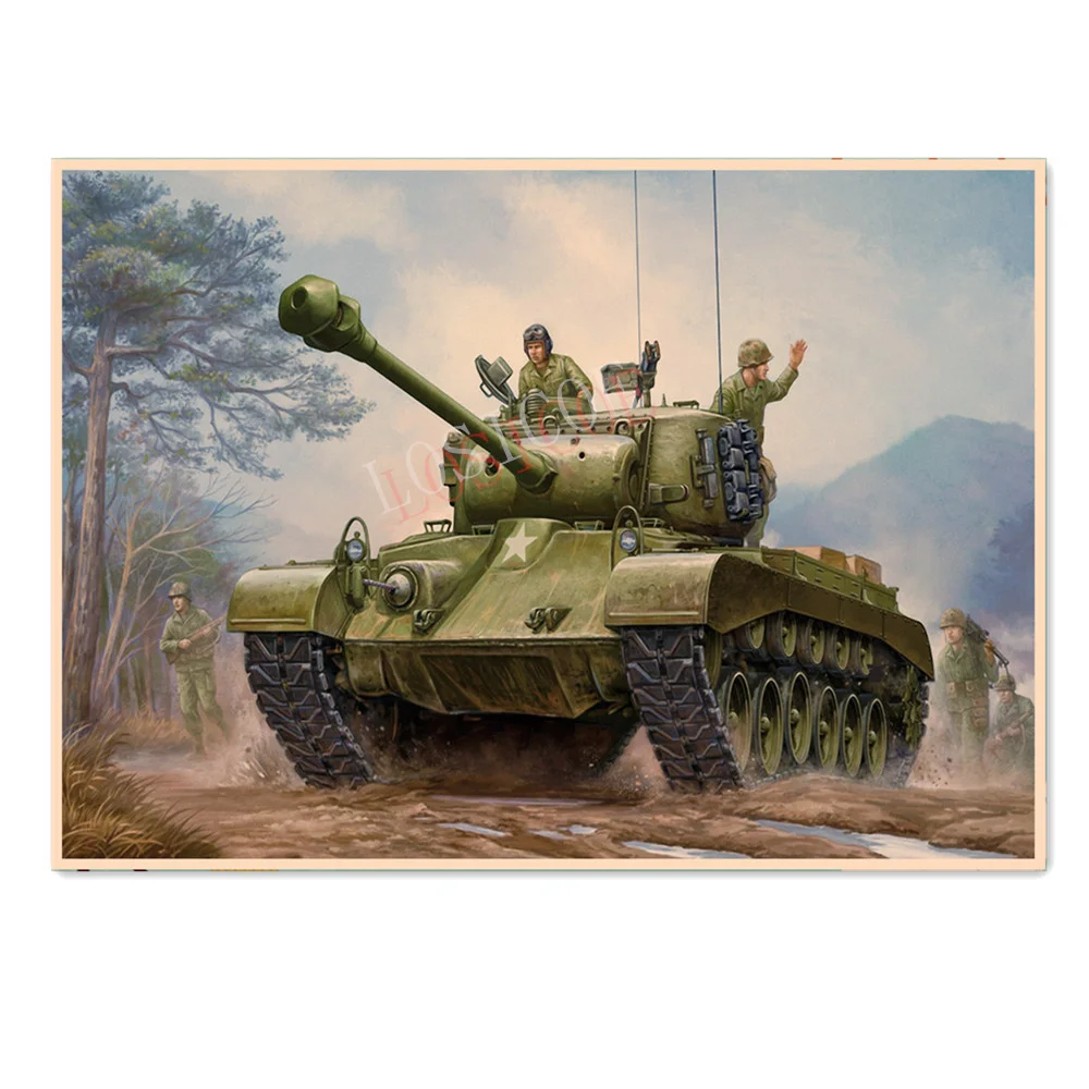 

Infantry Tank WW II Poster Wall Picture Vintage GER Wehrmacht Military Artwork Print Painting Wall Decor For Bedroom Living Room