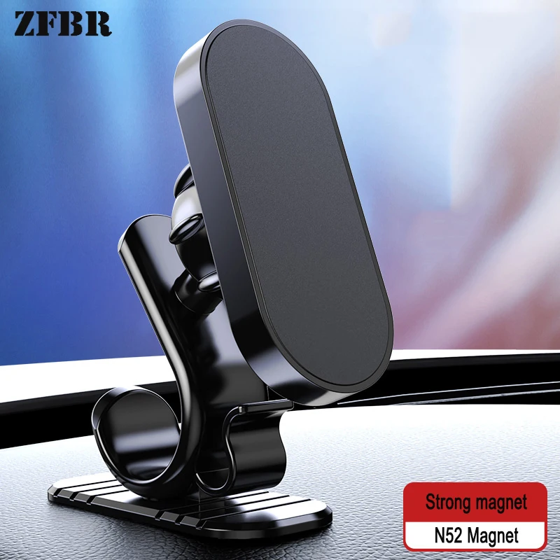 

Cell Phone Magnet Holder 2022 Portable Car Stand 360 Rotation Universal Mobile Phone Magnetic Curved Base for iphone Seris