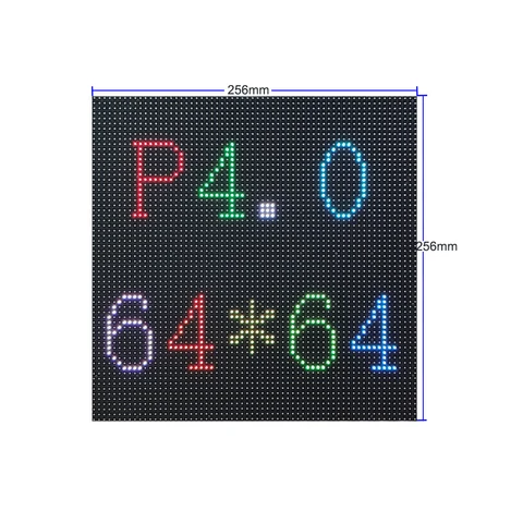 P4 внутренняя 256*256 мм Светодиодная панель экрана дисплея 64*64Dot RGB полноцветный светодиодный рекламный дисплей модуль SMD 2121
