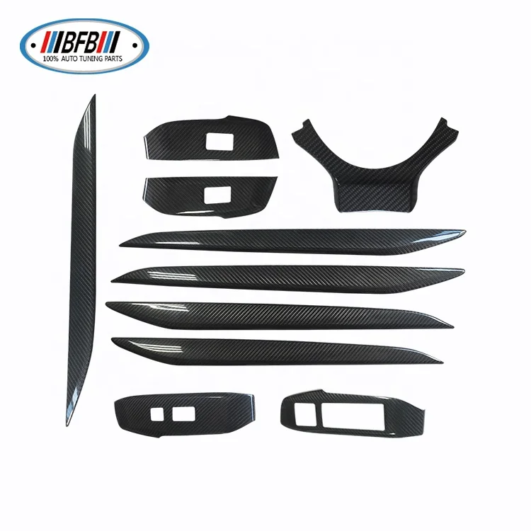 

Real Dry Carbon Fiber Interior Trim For Lexus NX200t NX300h Dashboard Cover 10pcs 2015-2017