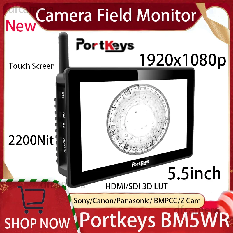Контроллер для камеры Portkeys BM5WR 5,5 Ihch 2200NIT SDI LUT HDMI с сенсорным экраном, полевой монитор для RED Komodo Canon/SONY/Z CAM/BMPCC