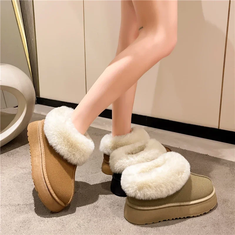 Новинка 2024 женские ботинки с бархатной подкладкой теплая Повседневная обувь