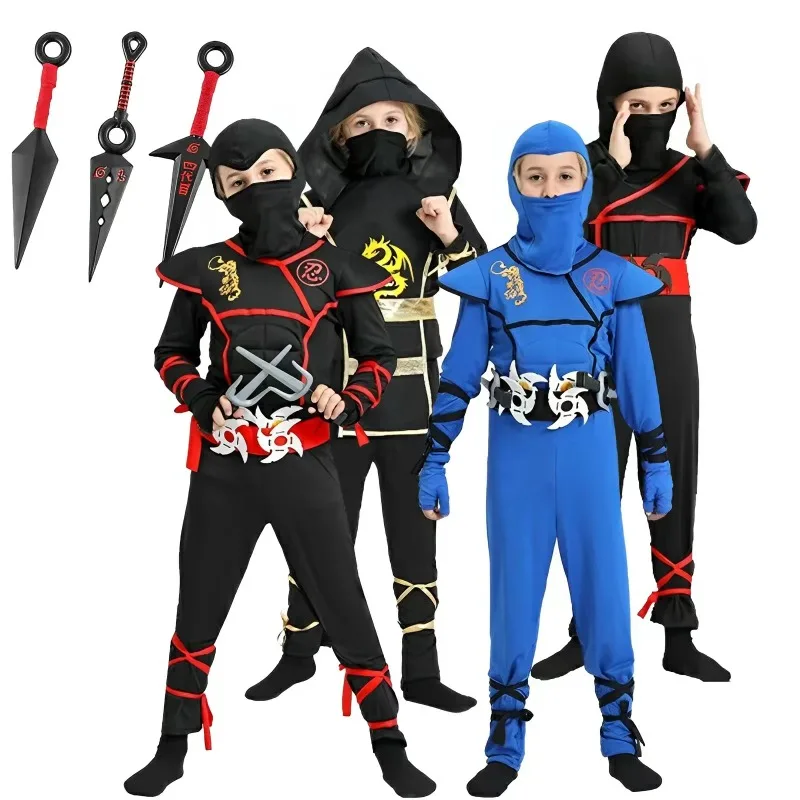 Детский комплект одежды ниндзя детский карнавальный костюм для мальчиков и
