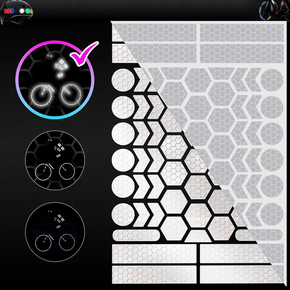 

Комплект светоотражающих наклеек, водонепроницаемые самоклеящиеся наклейки для ночной безопасности для шлемов, скейтборда, велосипеда, скутера, электронного велосипеда, мотоцикла