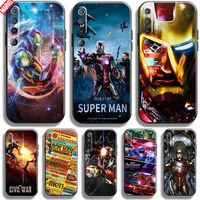 iron man marvel avengers for xiaomi mi 10 10t pro 5g phone case soft silicon coque cover black funda captain america comics