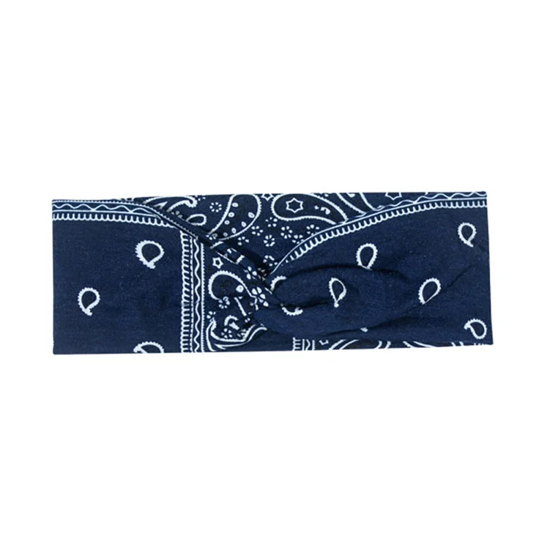 

New Non Slip Sweat Headband Vintage Elastic Turban Headwrap Soft Workout Running Turban Hair Bandanas For Women Girls