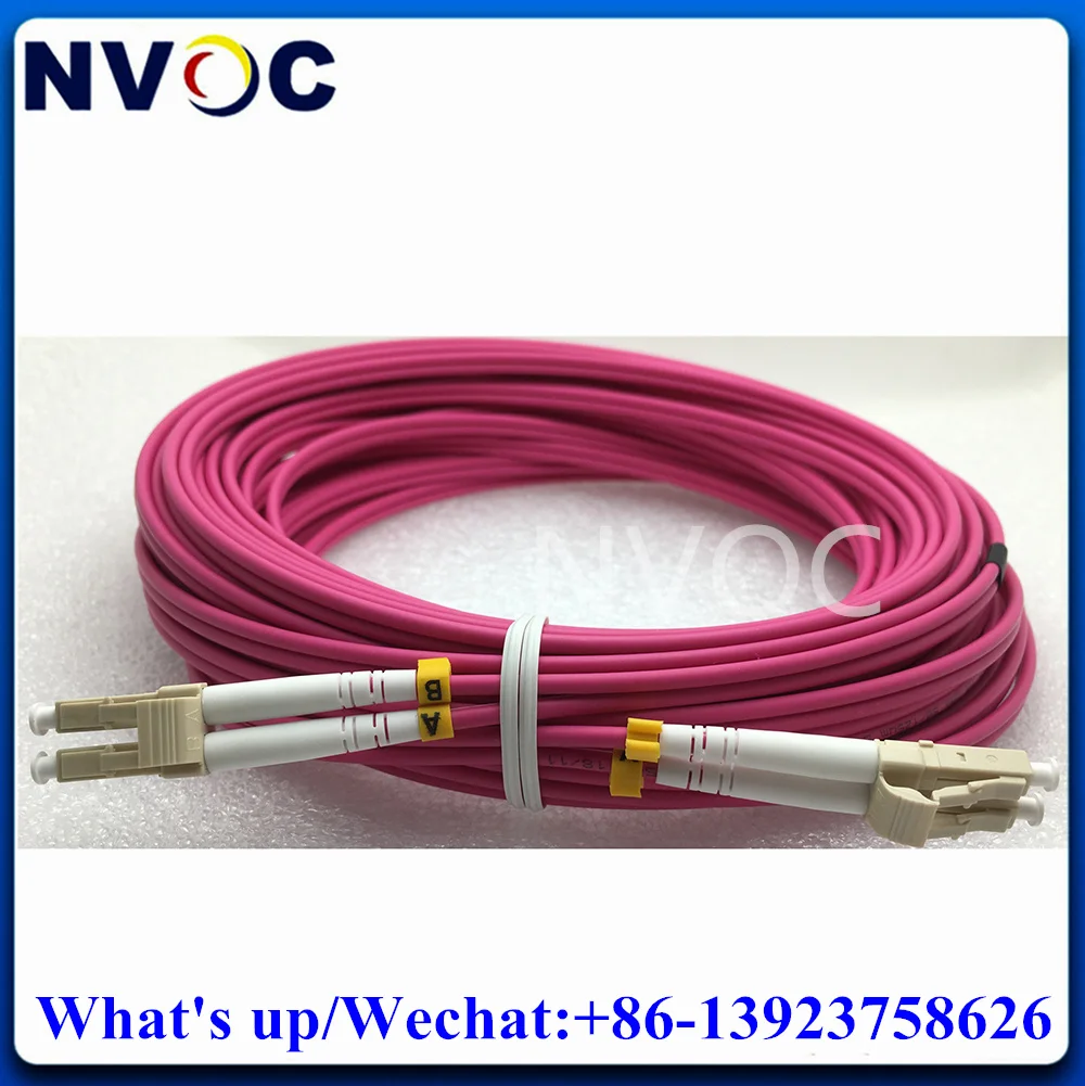 35Meter OM4 DX 3.0mm LSZH Pink Jacket LC-LC/ST Fiber ZipCord Patch Cord 35M LC-SC/FC Multi-Mode OM3 Cable Duplex Jumper |