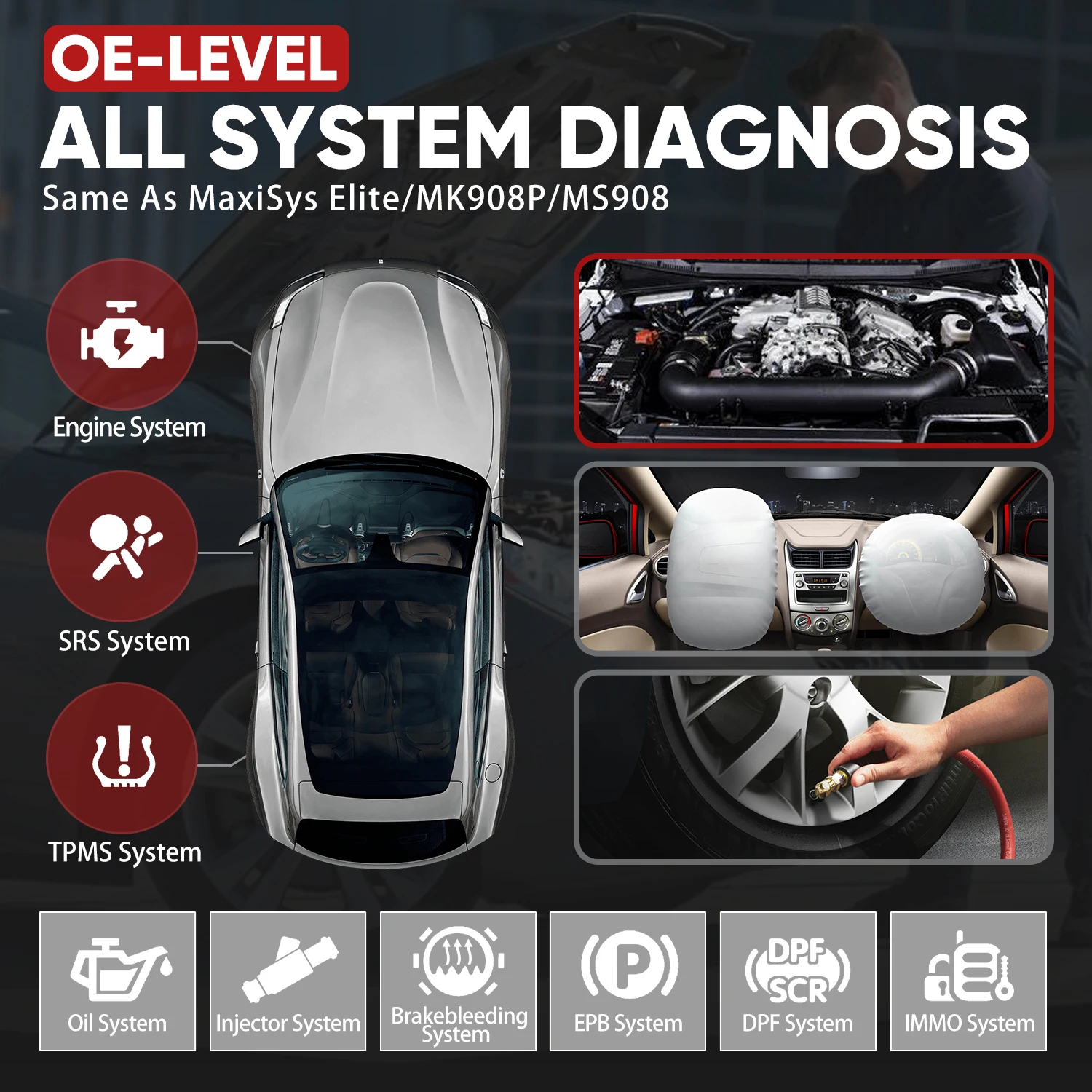 Autel MaxiSYS MS906 Pro Инструмент для сканирования автомобиля OBD2 двунаправленный