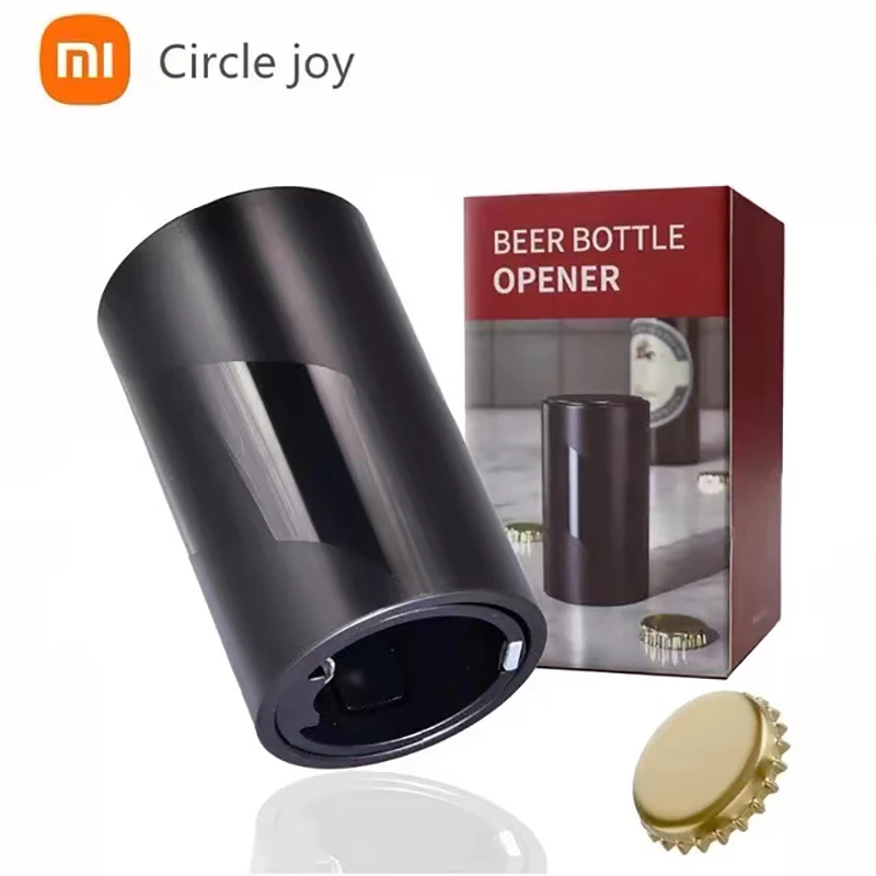 

Xiaomi Automatic Beer Bottle Opener,Magnet Stainless Steel Push Down Opener Wine Beer Soda Cap Opener Kitchen Accessories