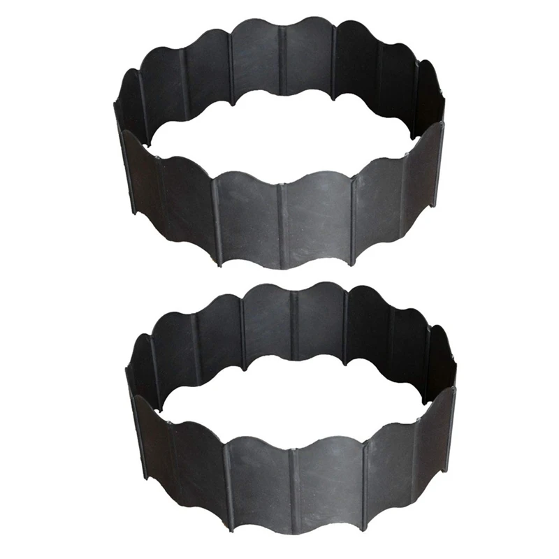 

40X Interlocked Landscape Edge Garden Side Lawn Edge Pp Fence Lawn Decoration