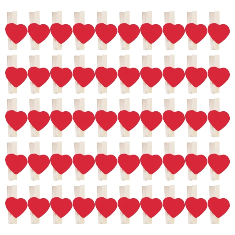 

Деревянные сердечки-зажимы 50 шт.