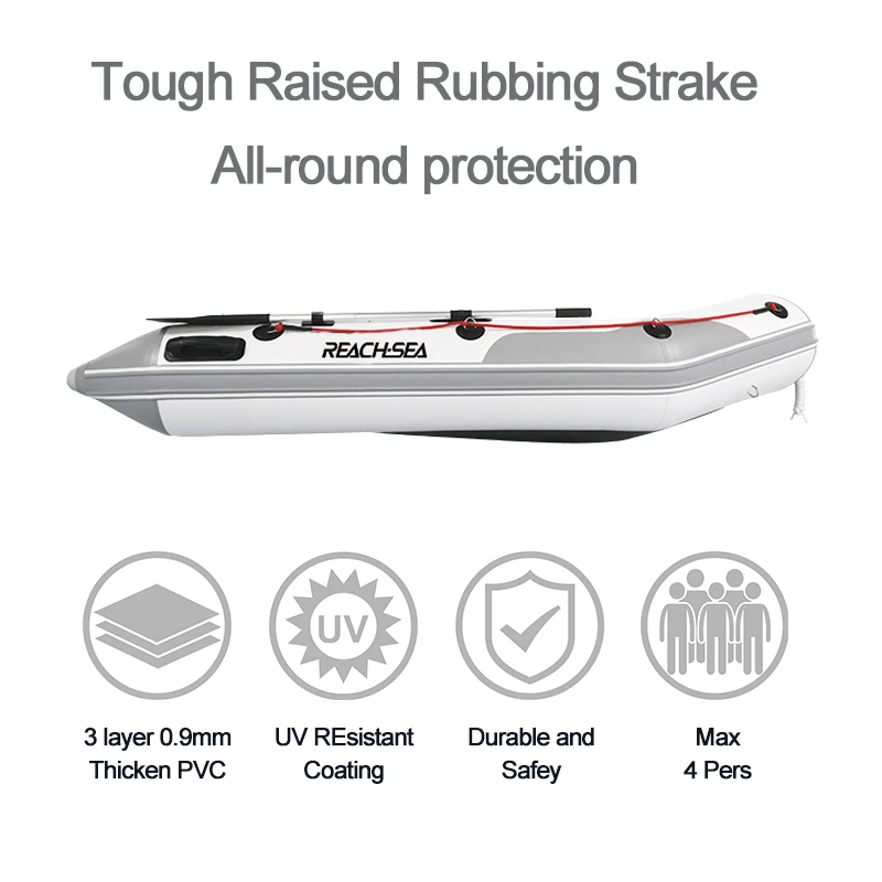 Портативная надувная лодка для рыбалки 9 футов 8 дюймов алюминиевая напольная