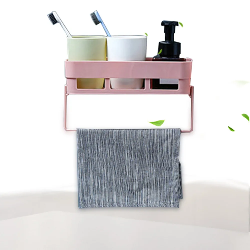 Стеллаж для хранения на клейкой основе ванной комнаты угловая полка кухни