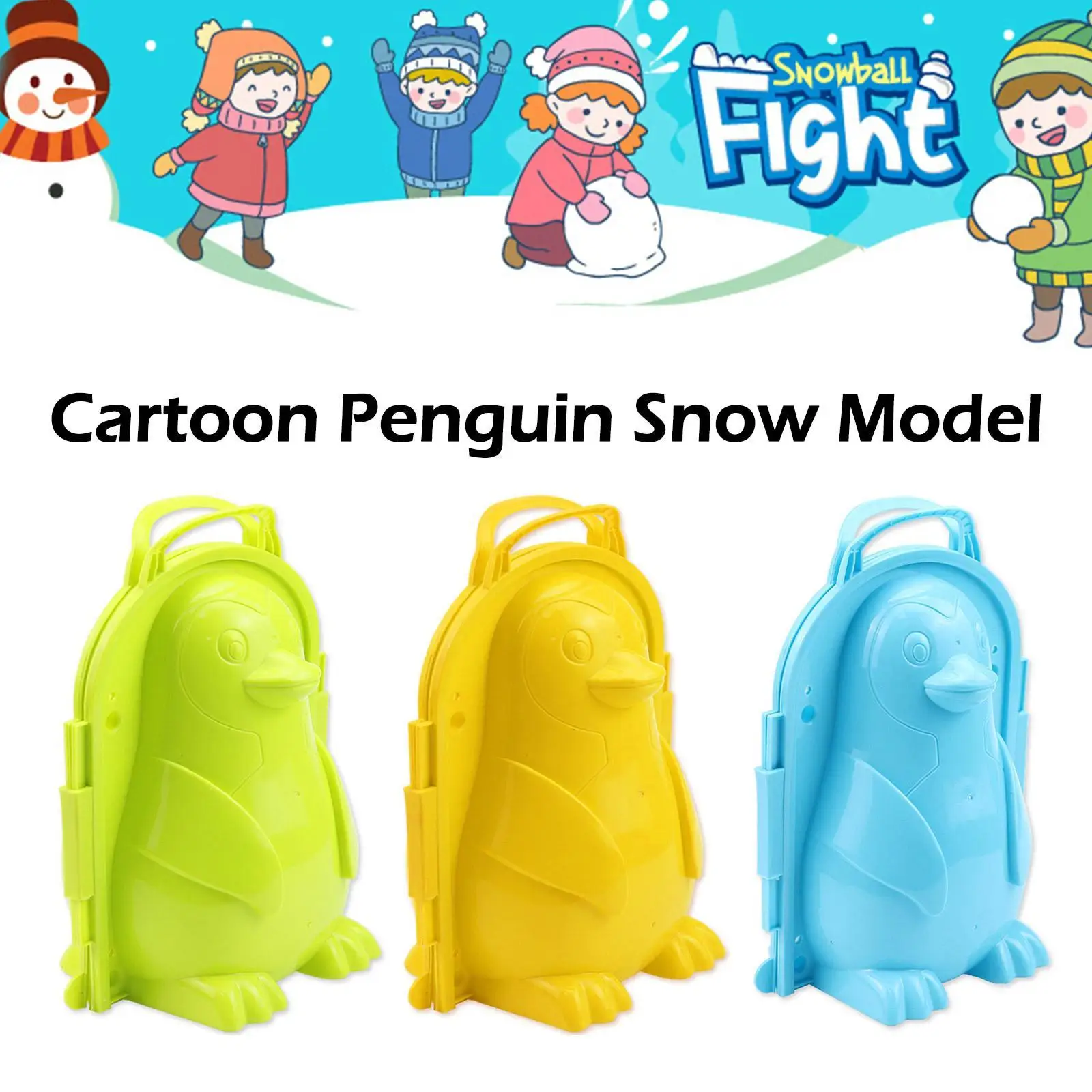 

Penguin Shape Winter Plastic Snowball Maker Clip Kids Outdoor Ball Mold Toys For Children Kids Outdoor Play New