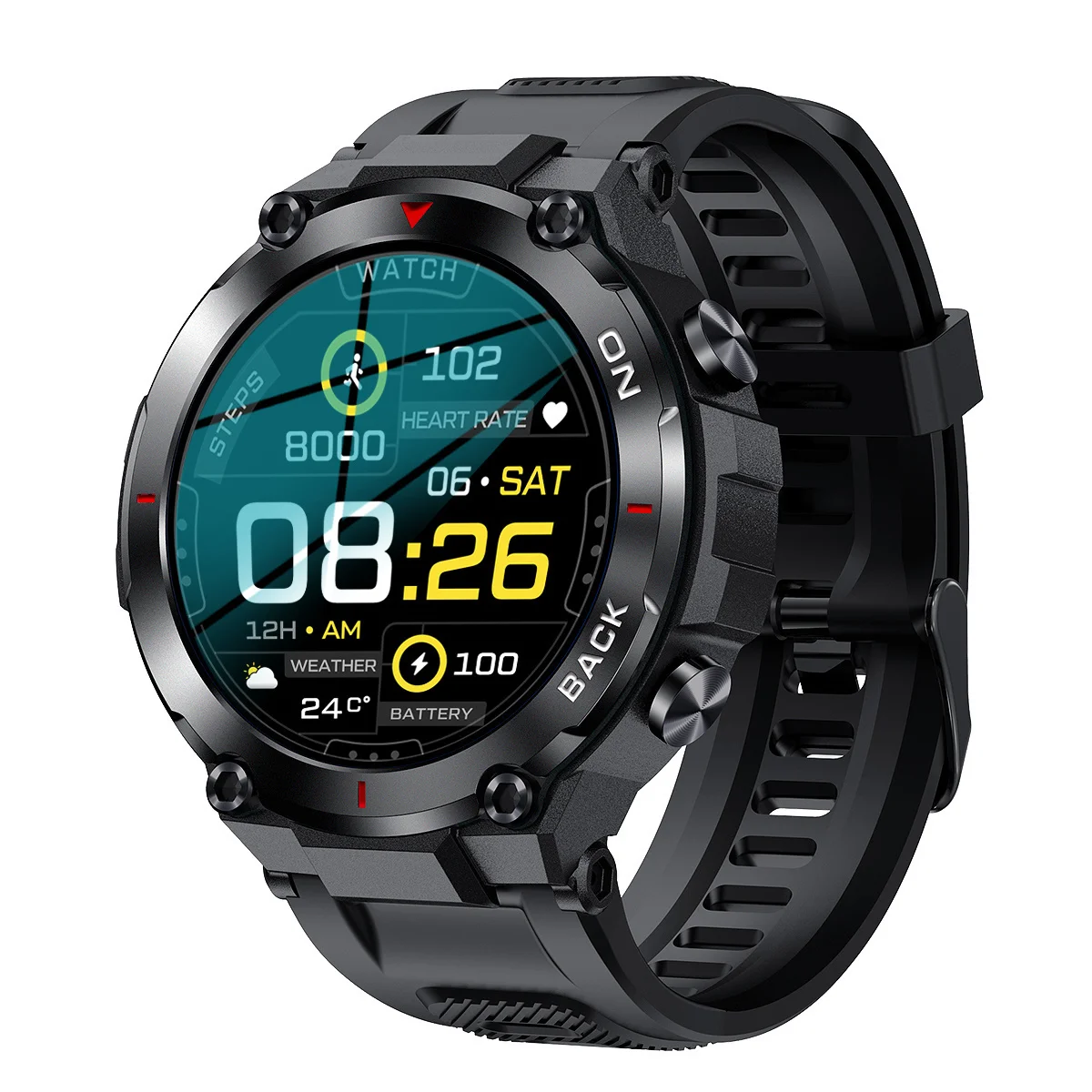 

2023 NEW GPS Smart Watch Men Military 5ATM Waterproof Long Battery LifeTactical Sports SmartWatch Blood Oxygen Monitoring