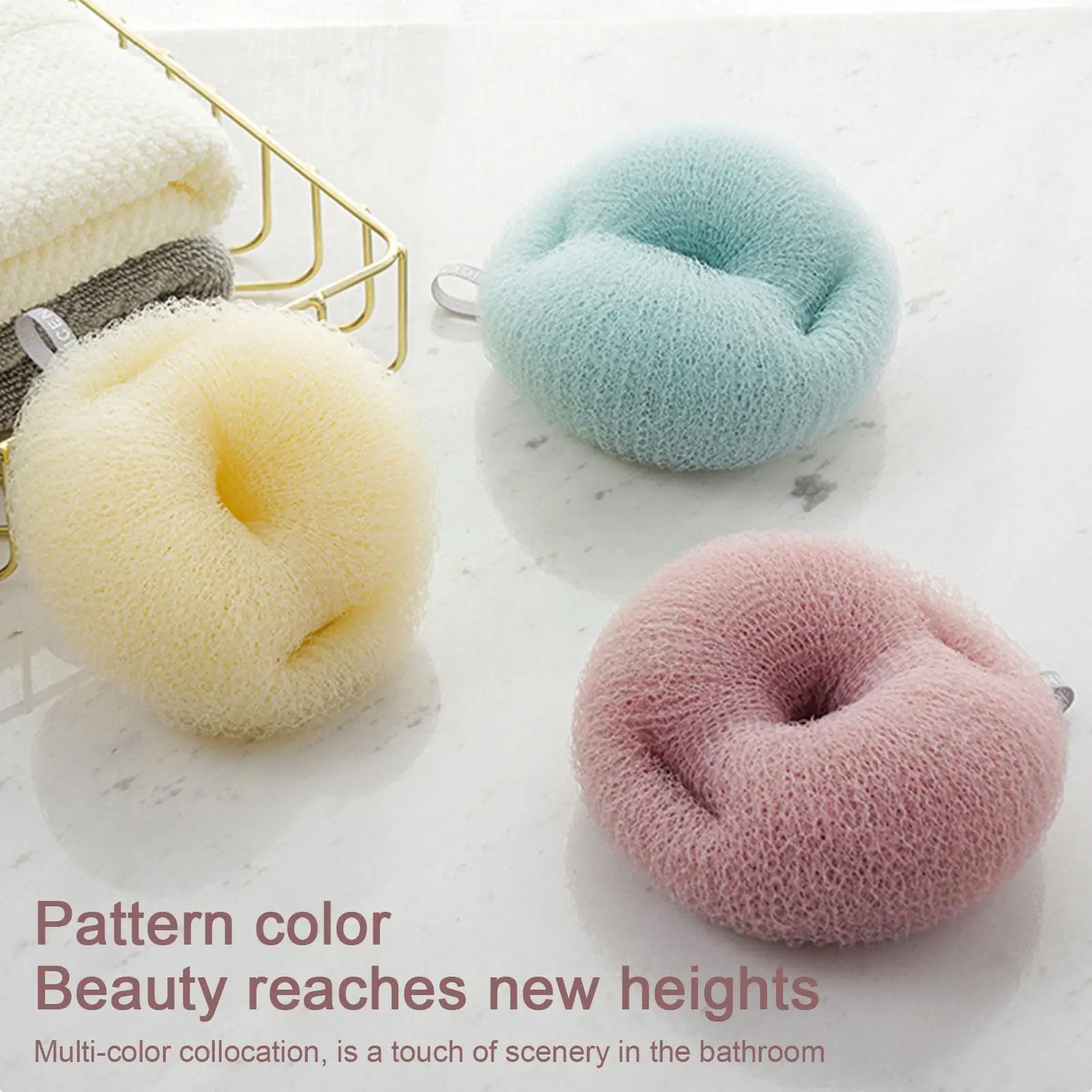 

Loofah Sponge Mesh Bath Sponge Balls Exfoliating Body Scrubber Cleaner Rubbing Skin Bathroom Shower Wash Bubble D7E3