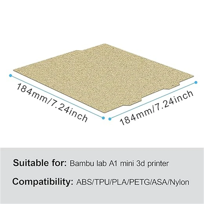 184 PEI + PET Двусторонняя объединительная пластина для деталей 3D-принтера Bambu Lab A1