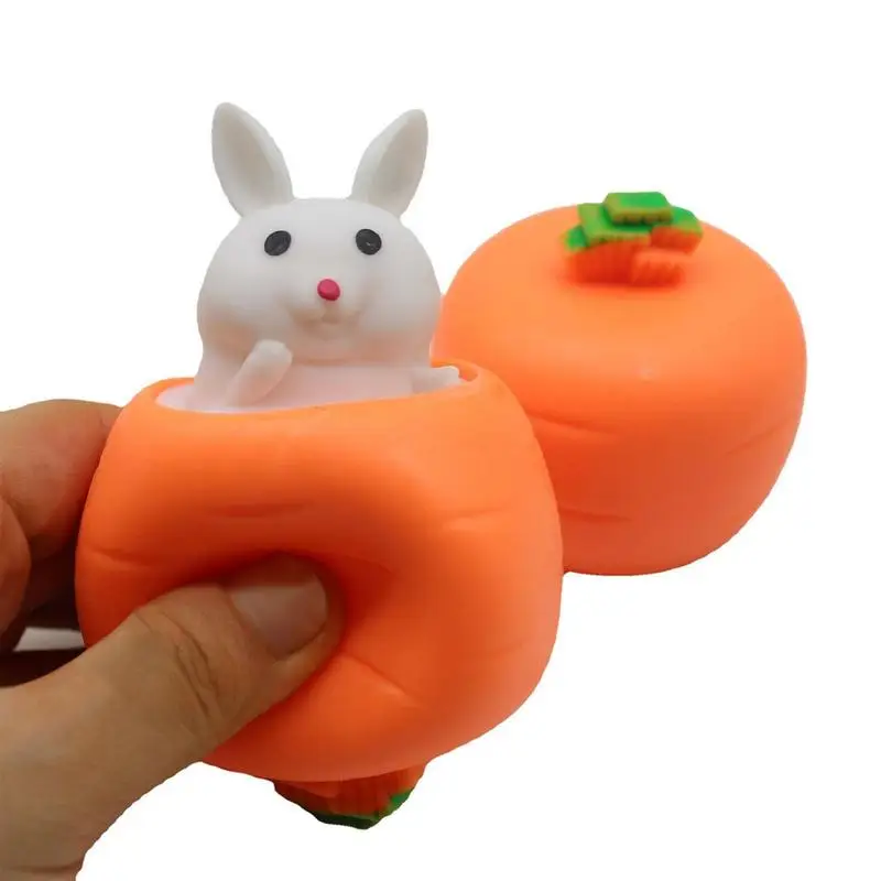 

Новинка, сжимаемые игрушки в форме моркови и кролика, сжимаемые Сенсорные игрушки, сжимаемая игрушка, снятие стресса, смешные сжимаемые игр...