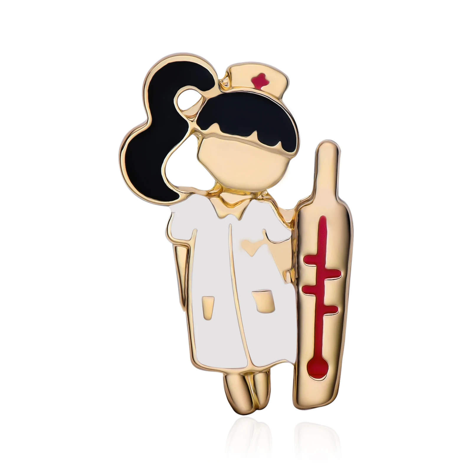 

Cute Nurse and Thermometer Enamel Brooch Medical Cartoon Doctor Pins Lapel Badge Jewelry Gift for Medicine Student