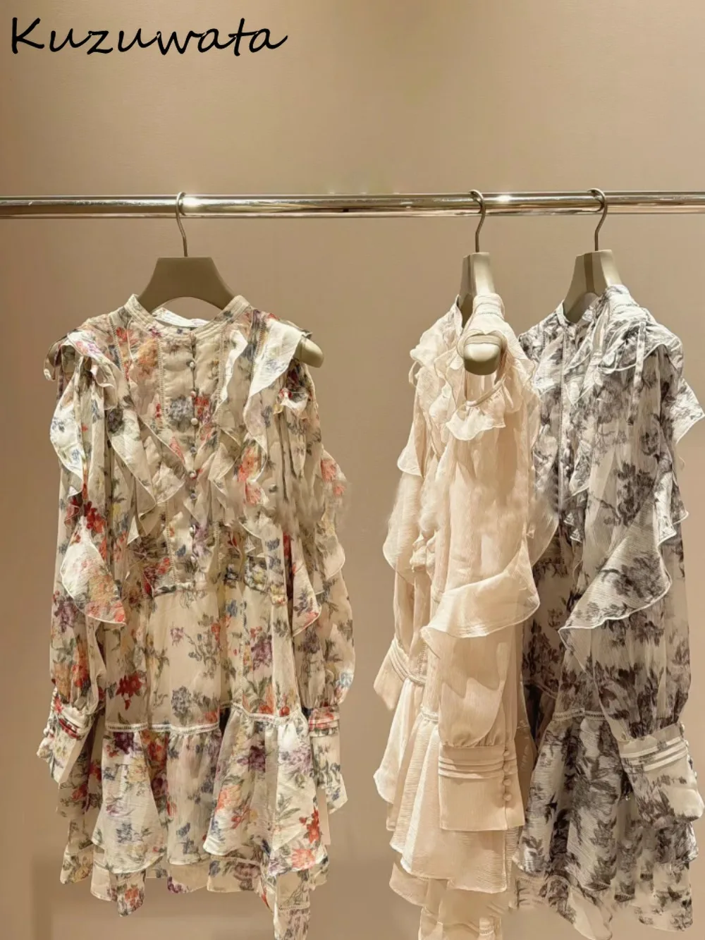 Женское облегающее платье Kuzuwata составного кроя с круглым вырезом